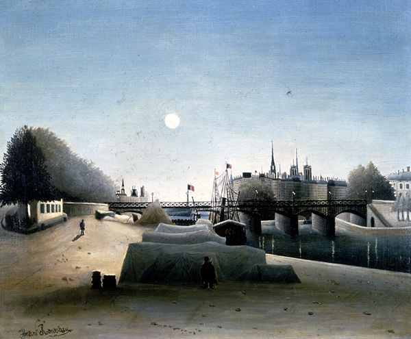 Henri ROUSSEAU（1844-1910）, ‘View of the Cité Island taken from the Port Saint-Nicolas (Evening)’, ‘Vue de l'Ile Cite*, Prise du Port Saint-Nicolas, le Soir’, 1887-88