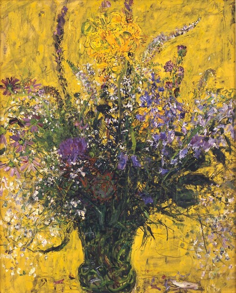 MIYAMOTO Saburo, Flowers with Yellow Background, c.1967