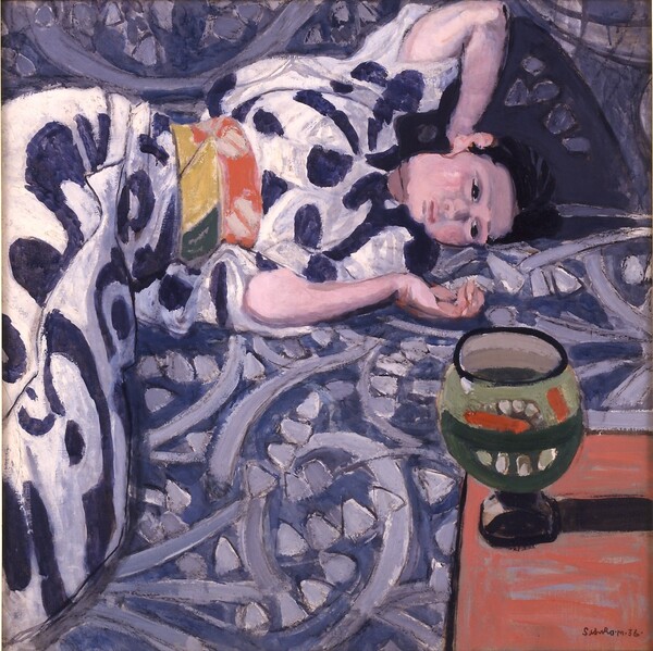 MIYAMOTO Saburo, Woman with Fishbowl, 1936