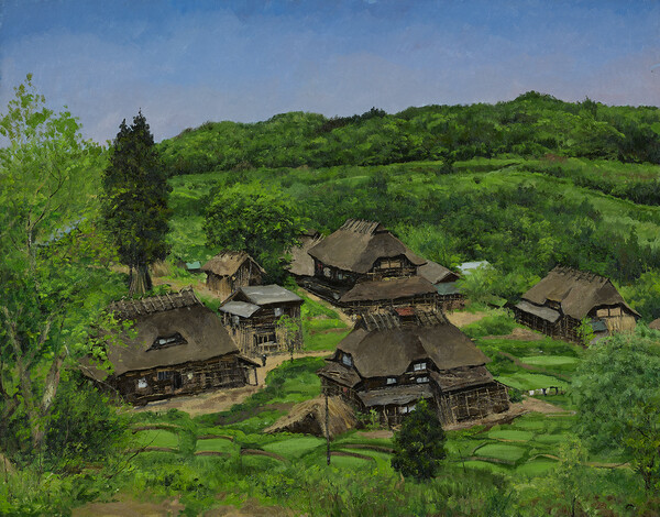 向井潤吉《聚落》［山形県東田川郡朝日村田麦俣］1966年