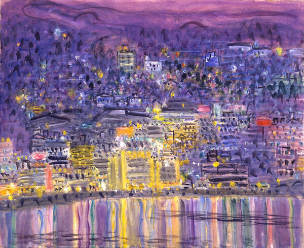 Miyamoto Saburo, Night View of Atami, 1963