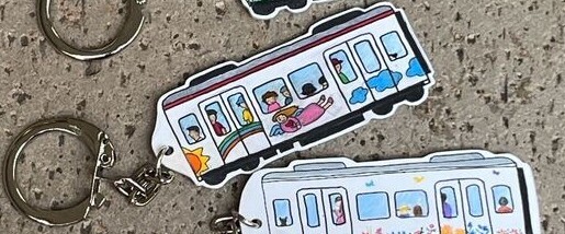 オリジナルラッピング電車でネームタグをつくろう」 | 世田谷美術館