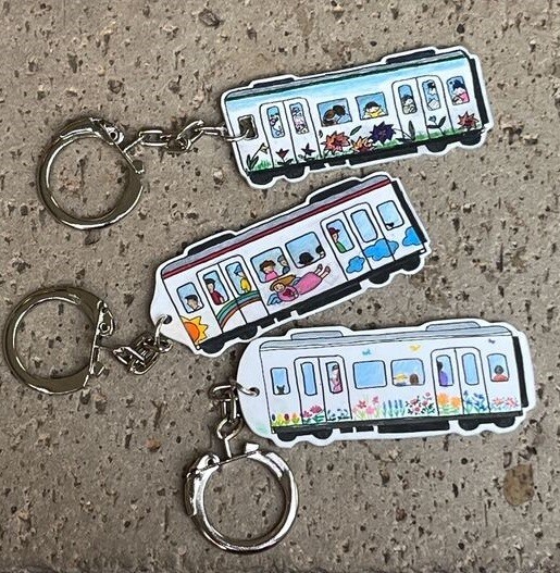 アメリカ　ハンドメイド　手描き　ガラス　オーナメント　箱入り　電車　鉄道 アメリカ ハンドメイド 手描き ガラス オーナメント 箱入り 電車 鉄道