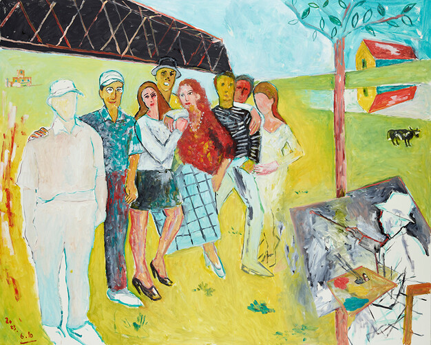横尾忠則《連画の河を描く》2023年　作家蔵
