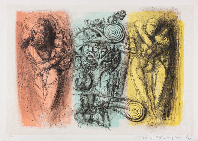 水彩画　利根山光人「VIVA MEXICO」 水彩画 利根山光人「VIVA MEXICO」